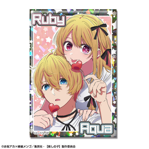 『【推しの子】』ホログラム缶バッジ Ver.4 デザイン09(アクア&ルビー)